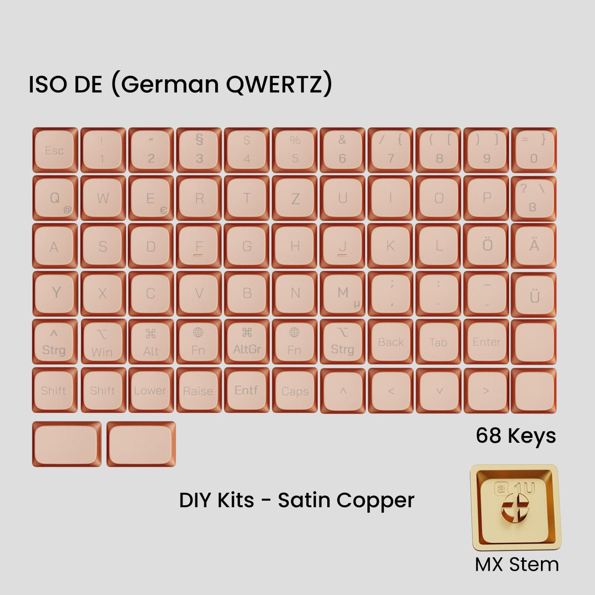 Awekeys Low Profile Metal Keycaps - Pre - Order - Mechboards