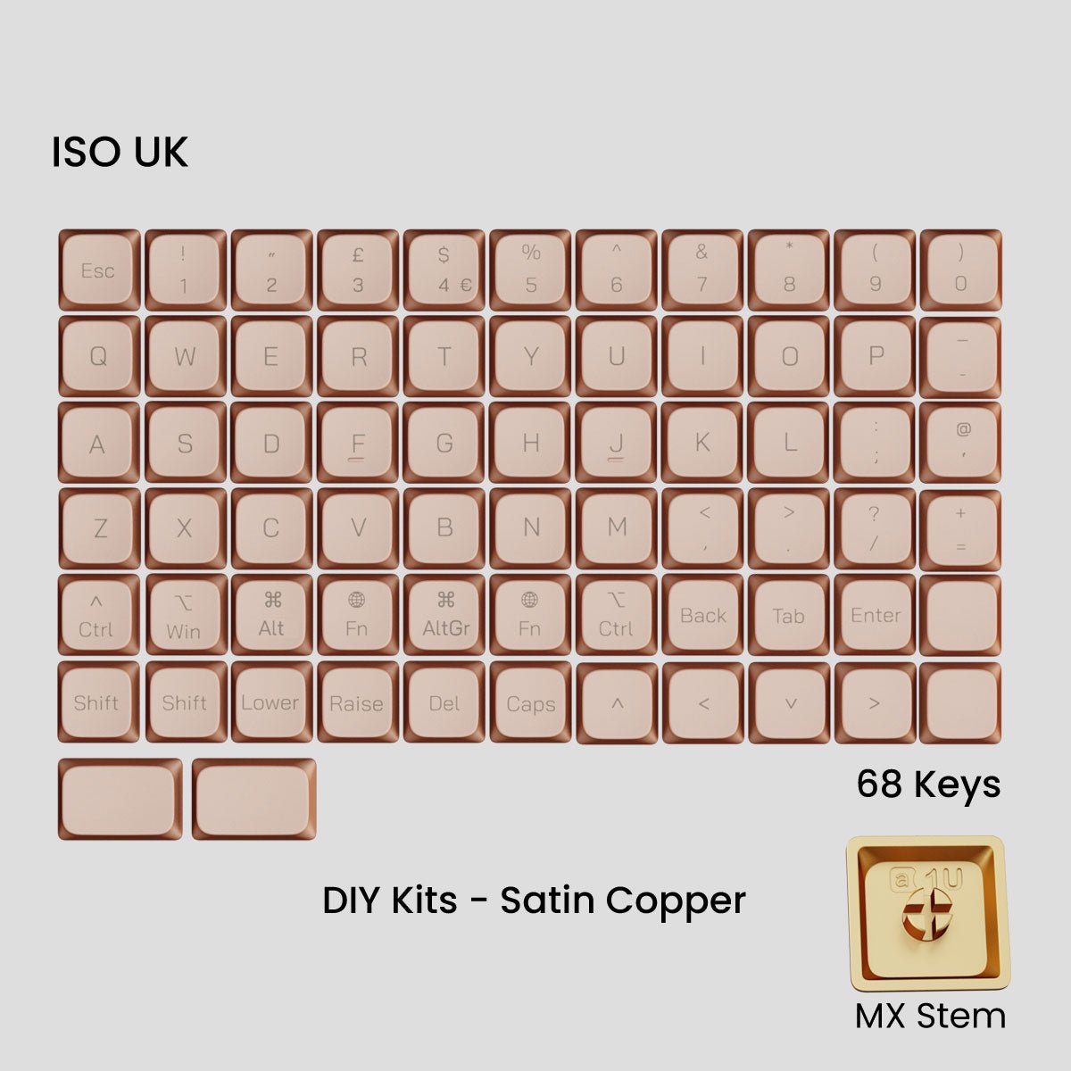 Awekeys Low Profile Metal Keycaps - Pre - Order - Mechboards