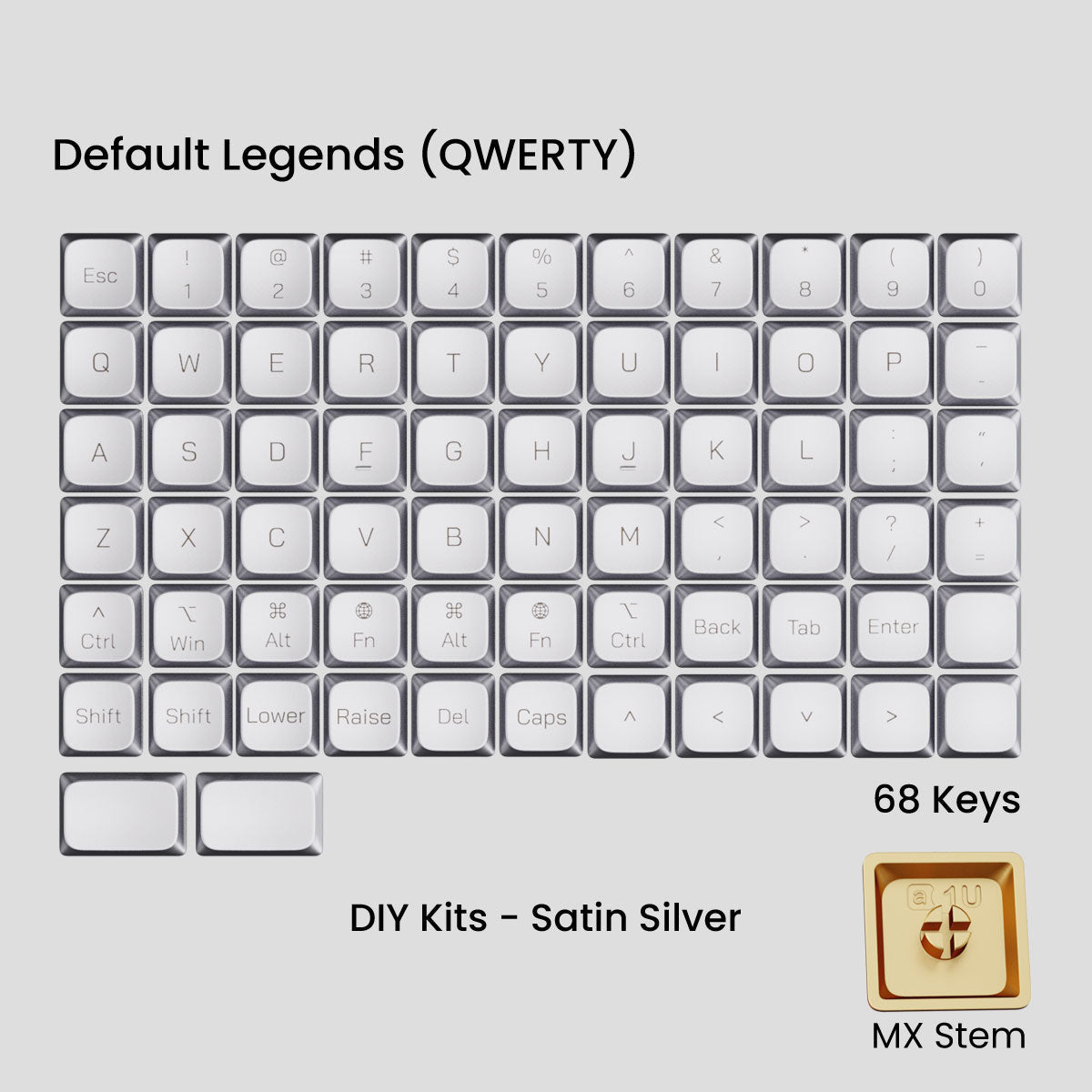 Awekeys Low Profile Metal Keycaps - Pre - Order - Mechboards