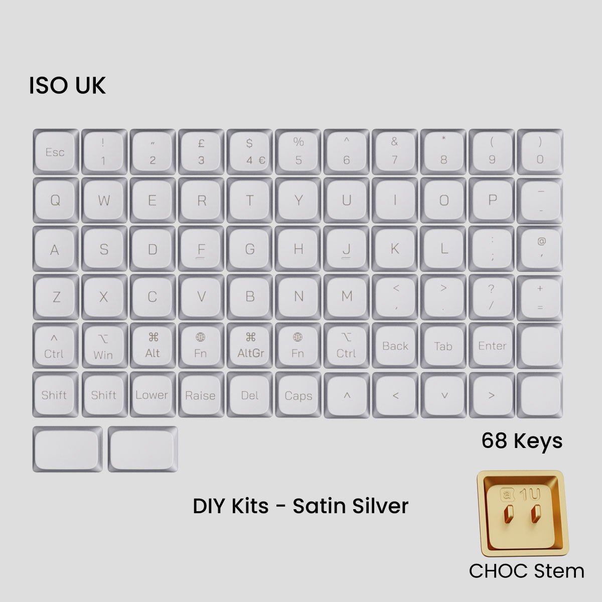 Awekeys Low Profile Metal Keycaps - Pre - Order - Mechboards