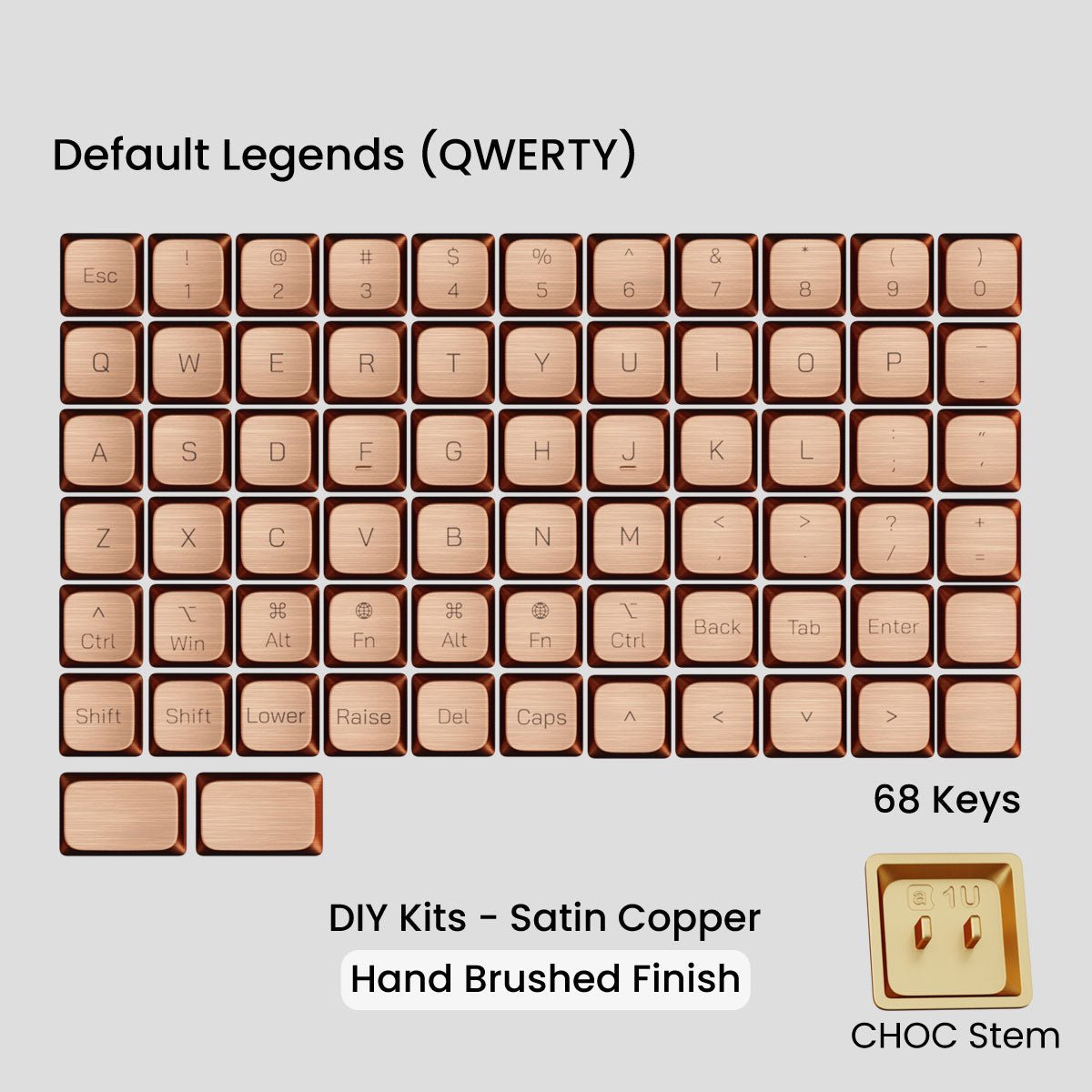 Awekeys Low Profile Metal Keycaps - Pre - Order - Mechboards