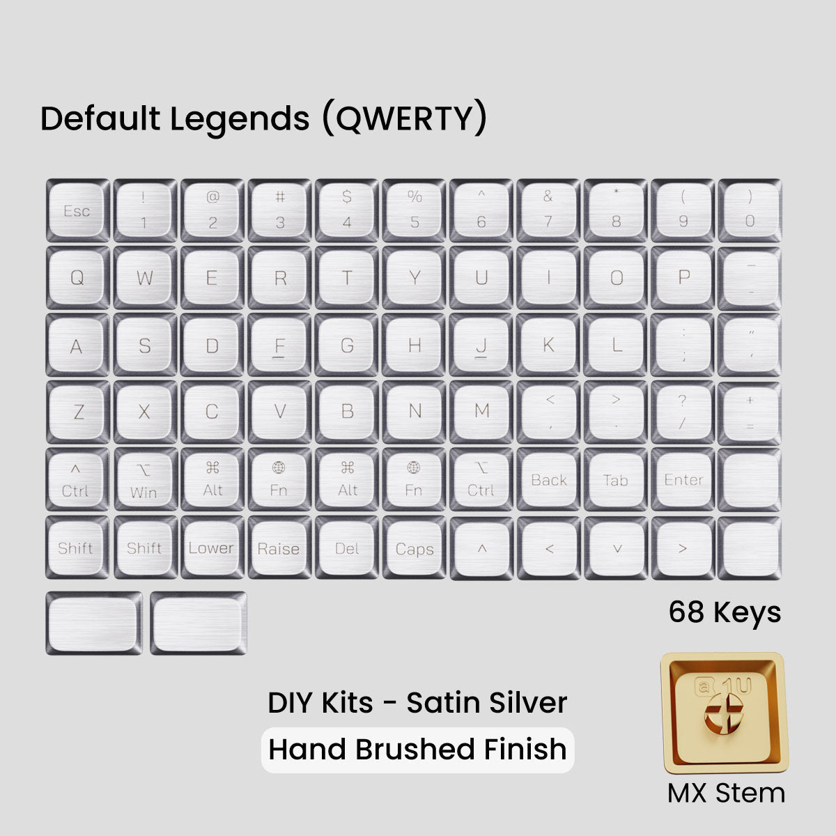 Awekeys Low Profile Metal Keycaps - Pre - Order - Mechboards