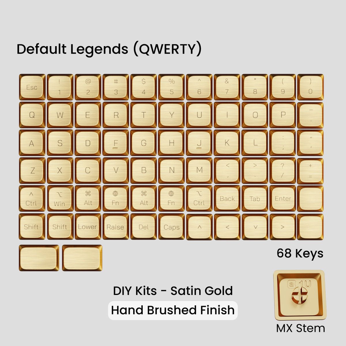 Awekeys Low Profile Metal Keycaps - Pre - Order - Mechboards