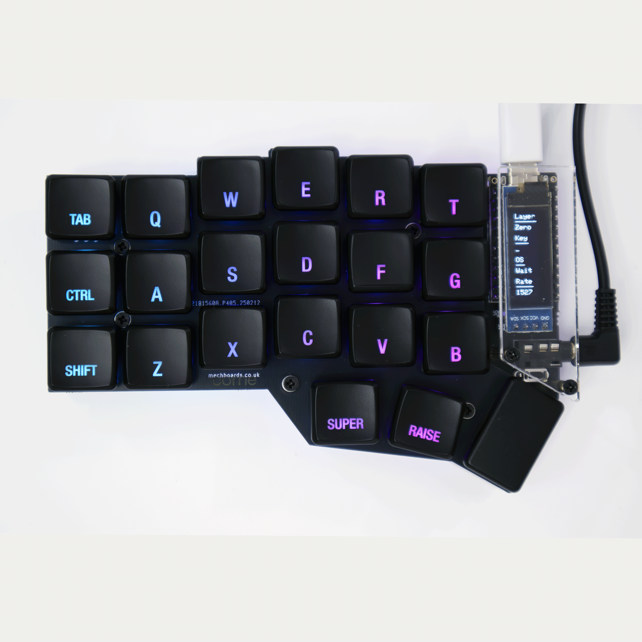 MBUK Split MBK Choc Shinethrough Keycaps - Mechboards