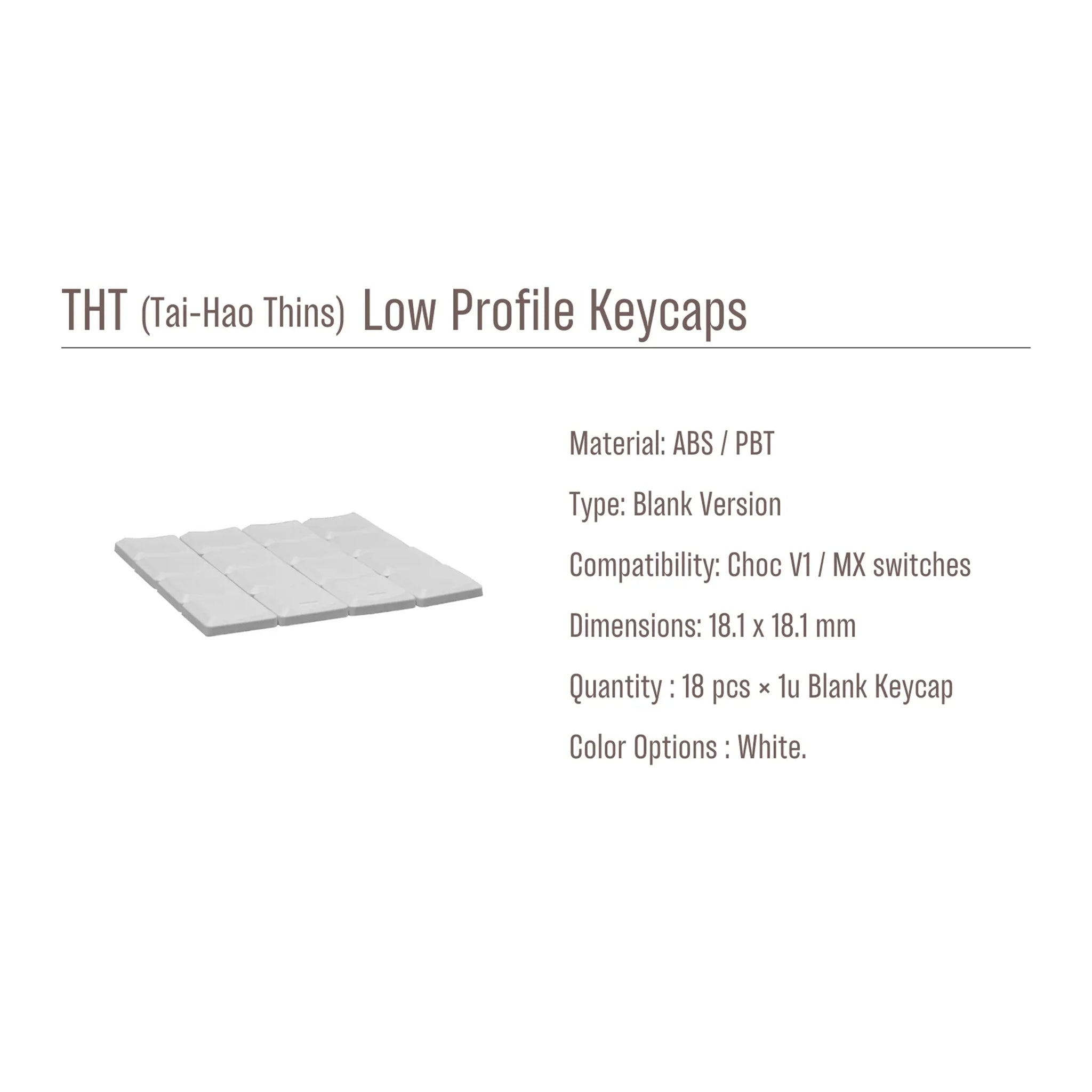 Tai - Hao THT Choc Keycap Set - Mechboards