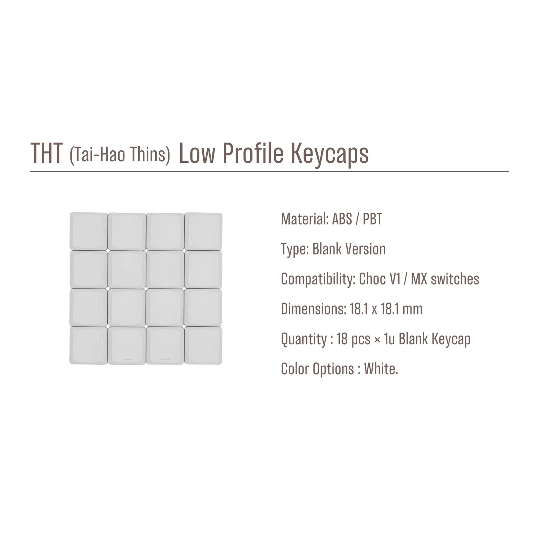 Tai - Hao THT Choc Keycap Set - Mechboards