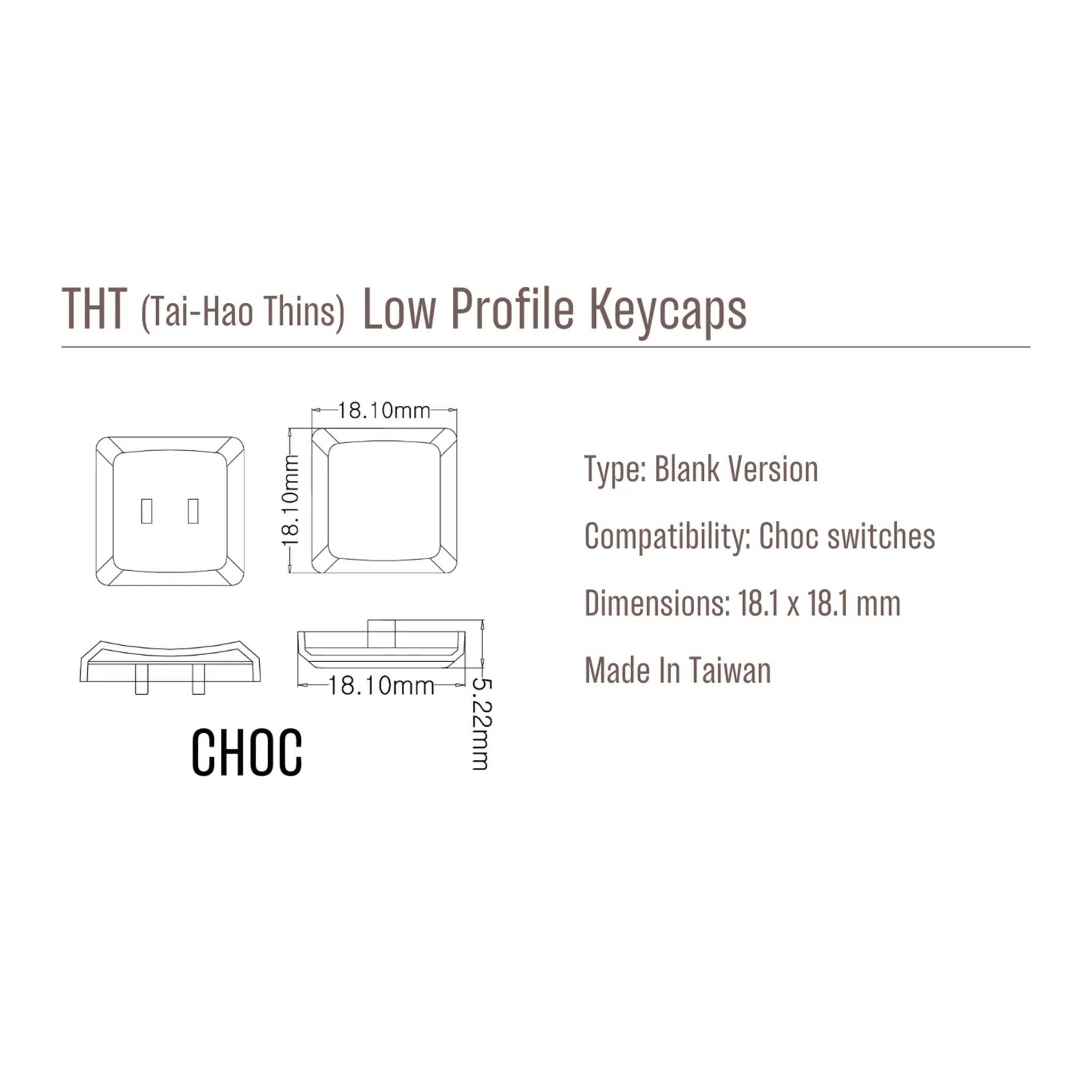 Tai - Hao THT Choc Keycap Set - Mechboards