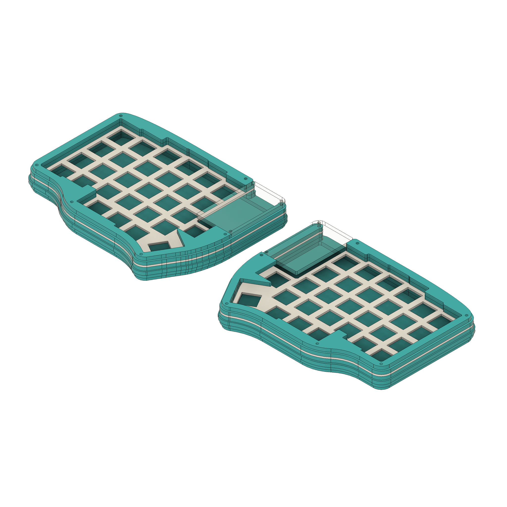 Lily58 Acrylic Wave Case - Mechboards