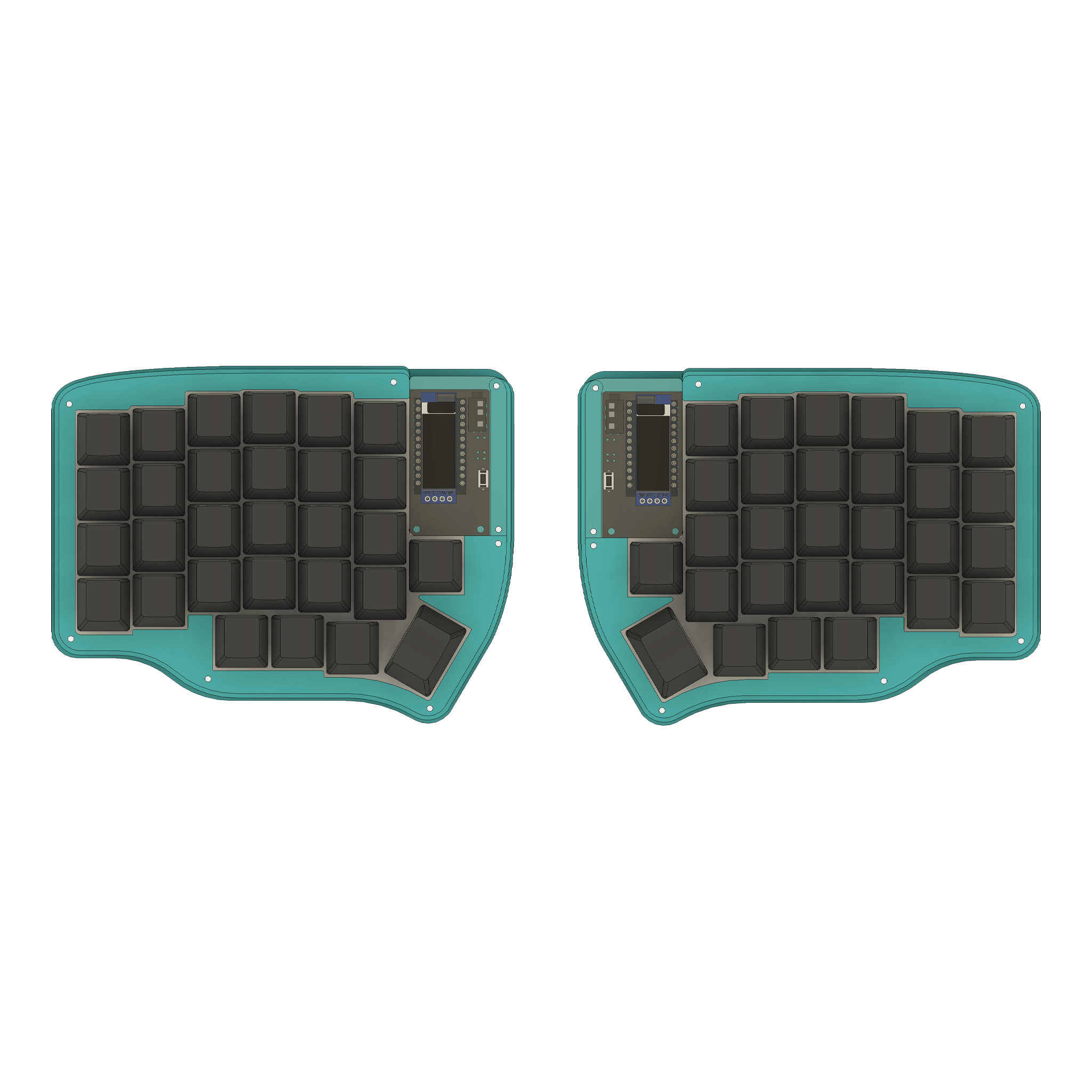 Lily58 Acrylic Wave Case - Mechboards