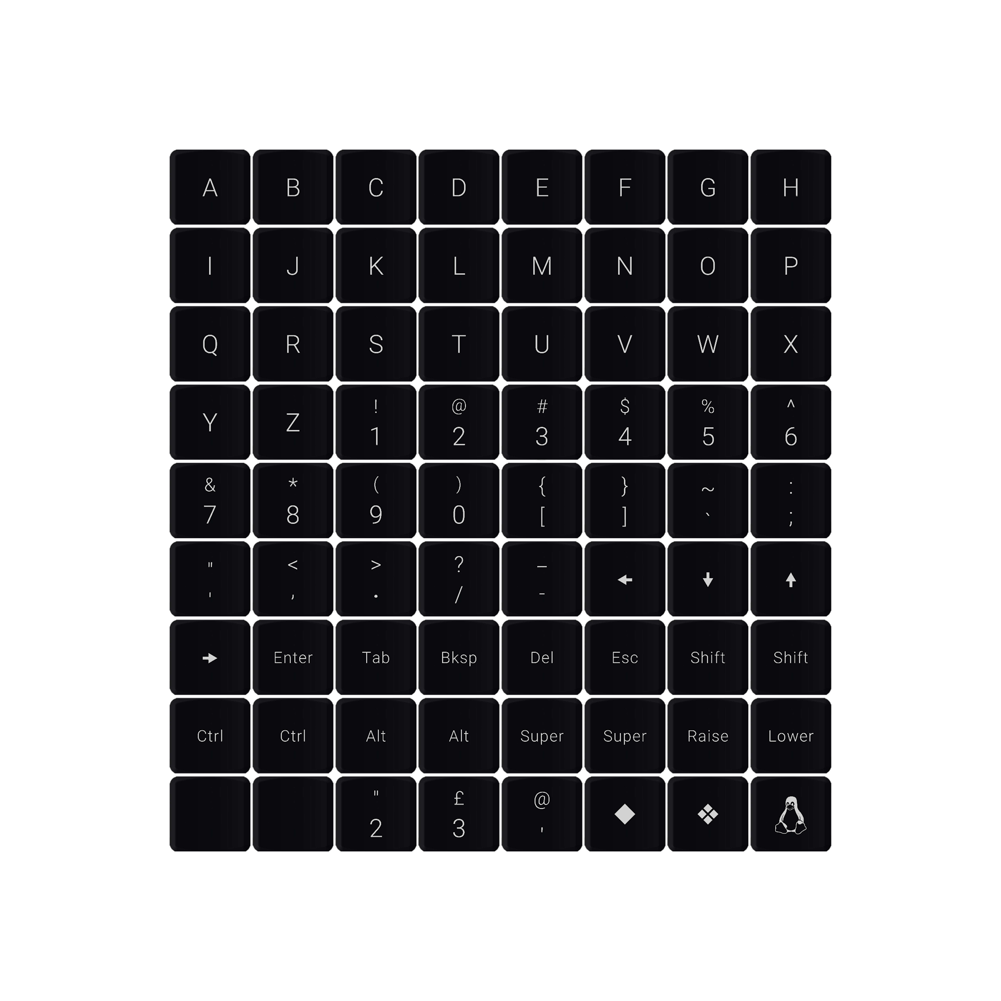 MBK Choc Ergo Keycap Set - Mechboards