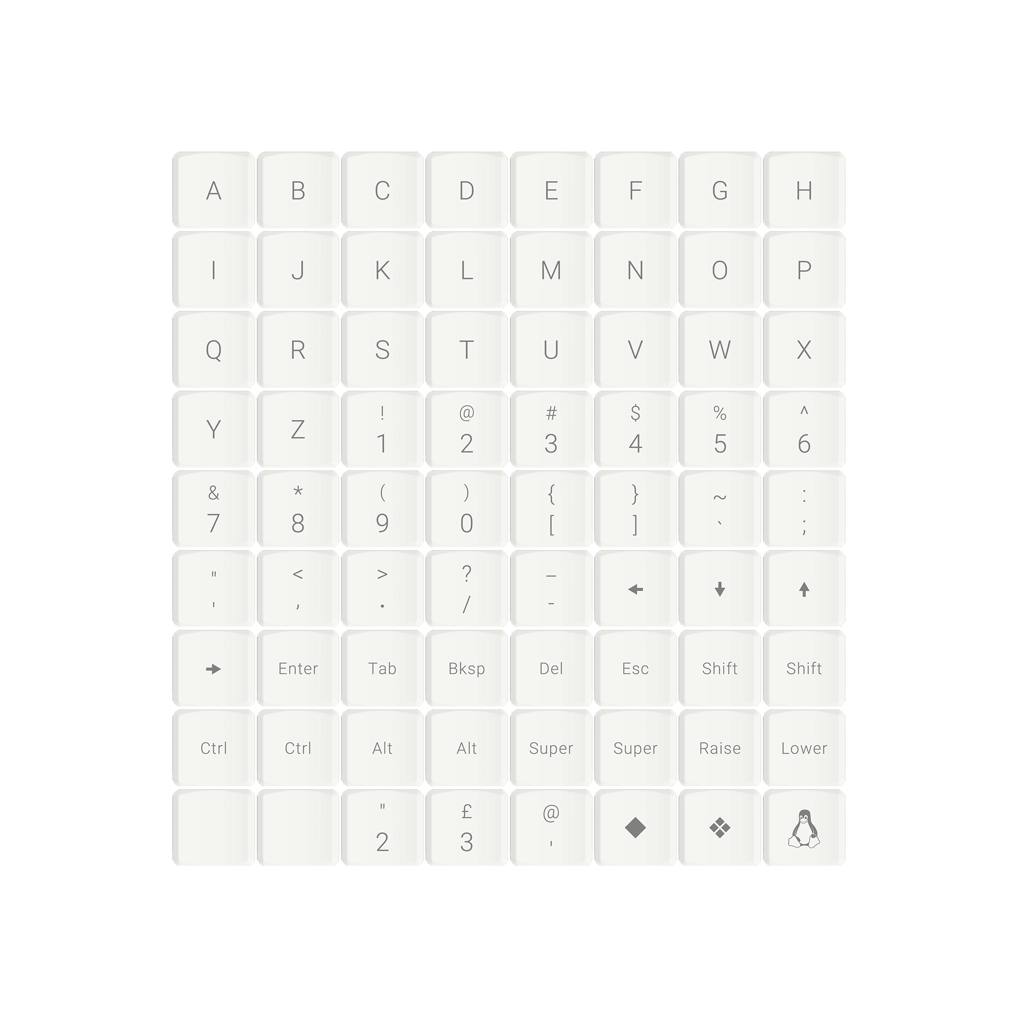 MBK Choc Ergo Keycap Set - Mechboards