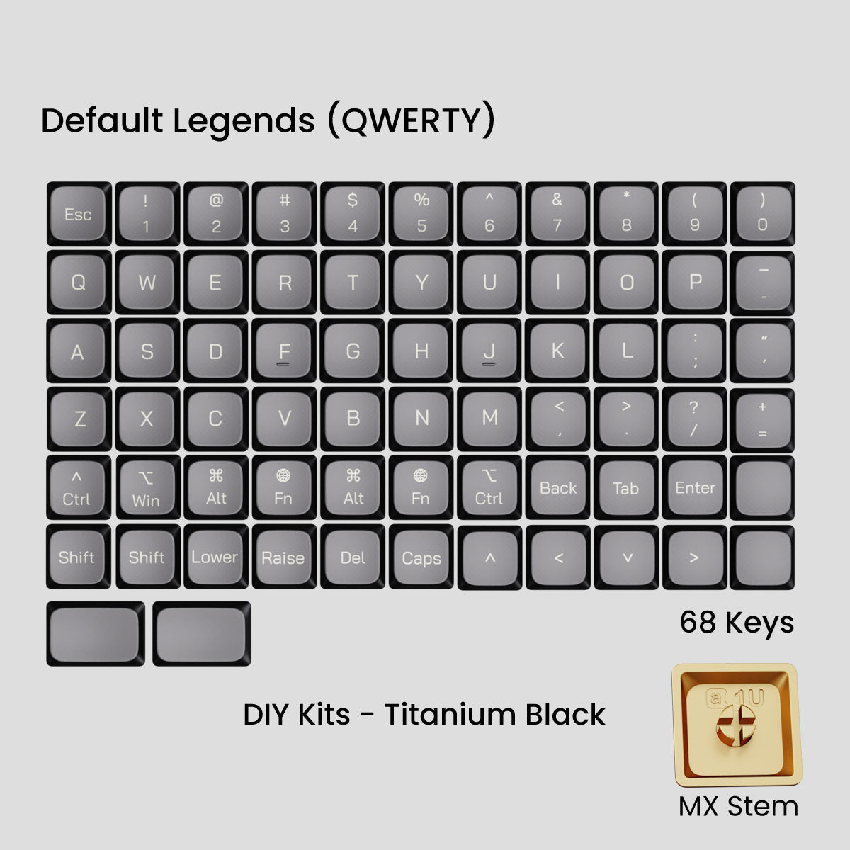 Awekeys Low Profile Metal Keycaps - Pre - Order - Mechboards