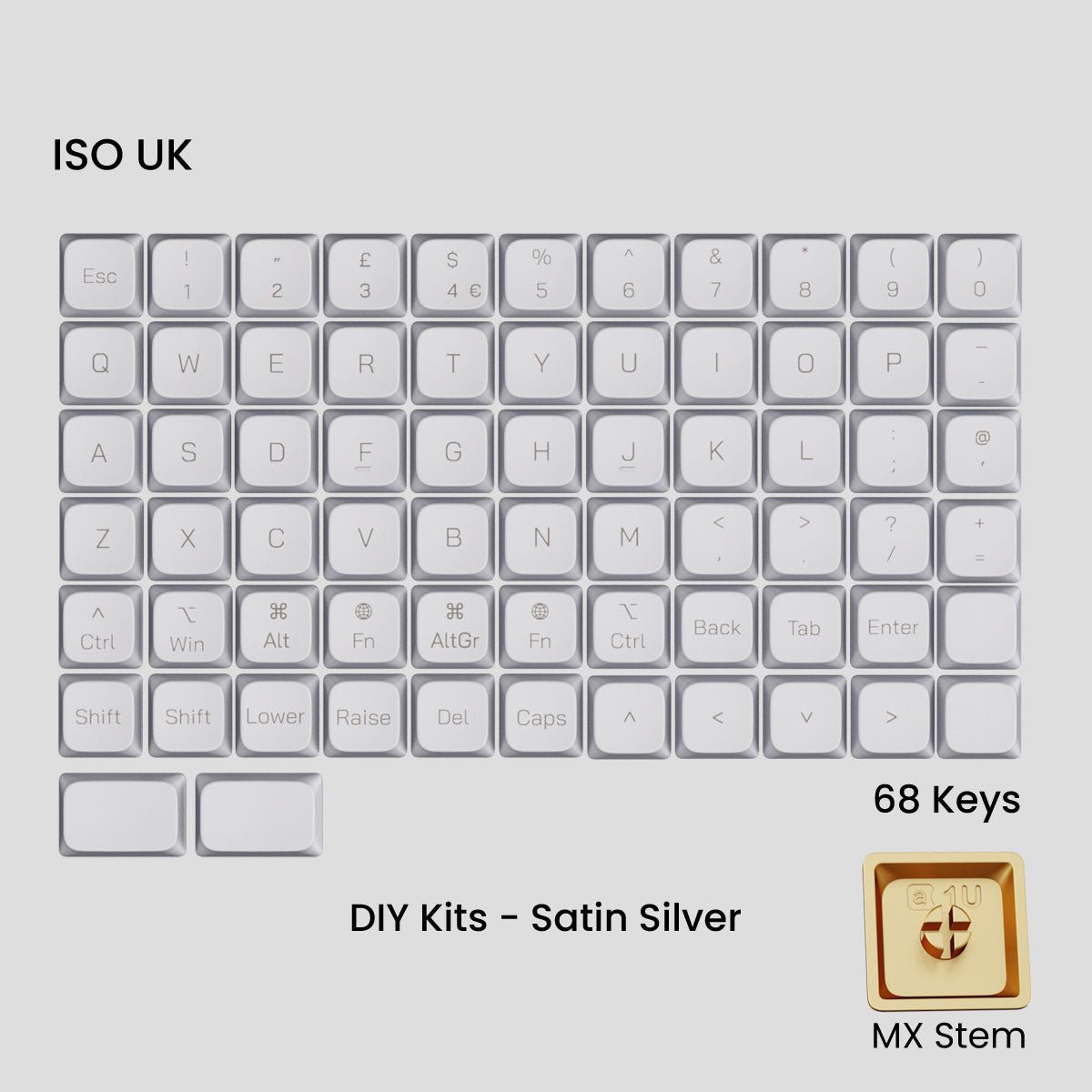 Awekeys Low Profile Metal Keycaps - Pre - Order - Mechboards