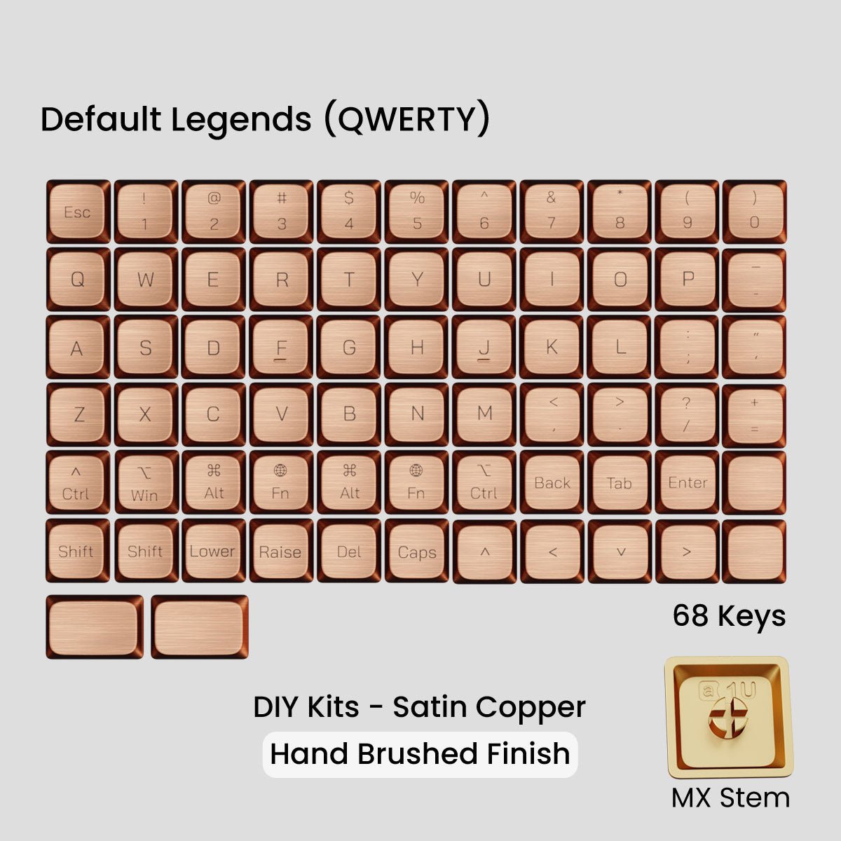 Awekeys Low Profile Metal Keycaps - Pre - Order - Mechboards