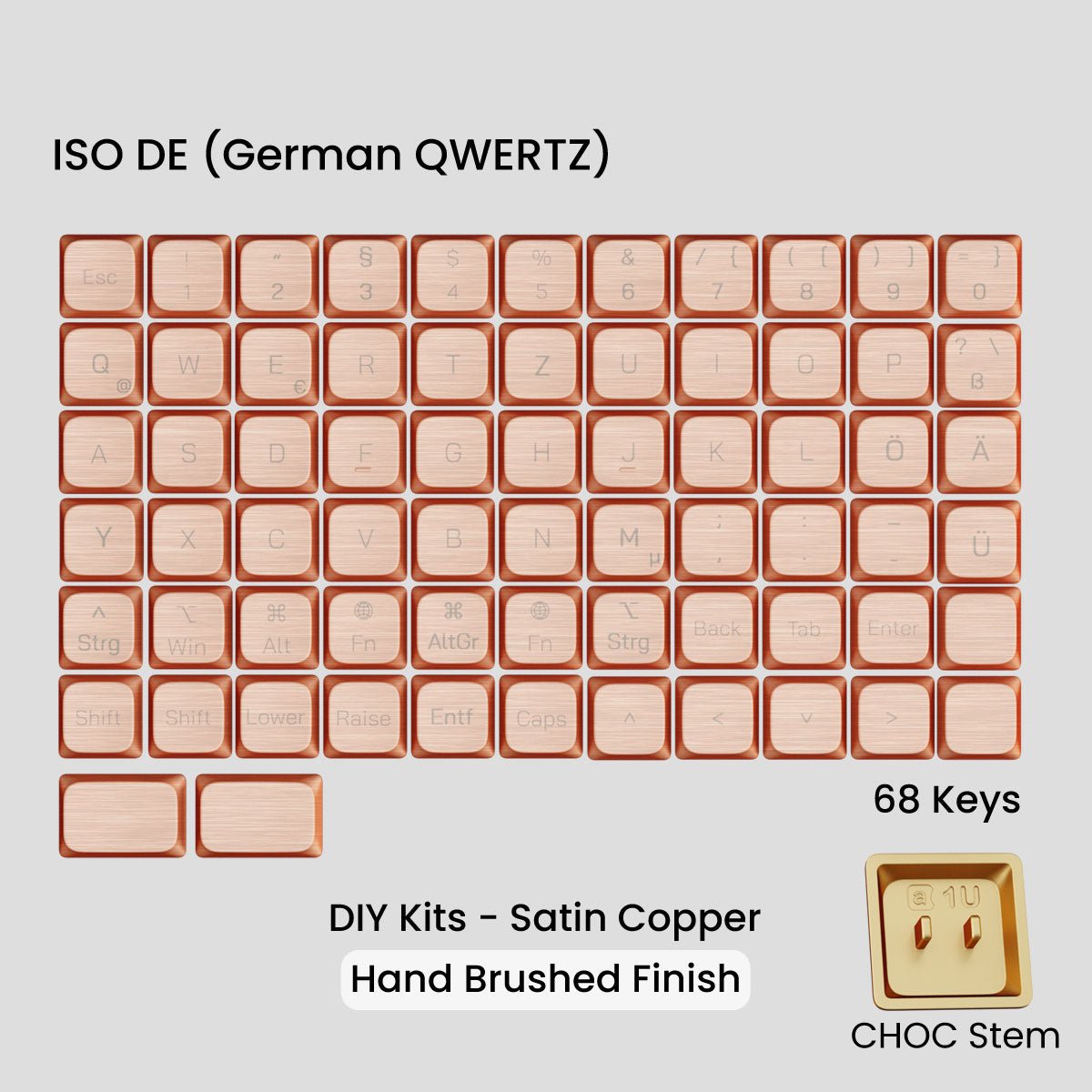 Awekeys Low Profile Metal Keycaps - Pre - Order - Mechboards