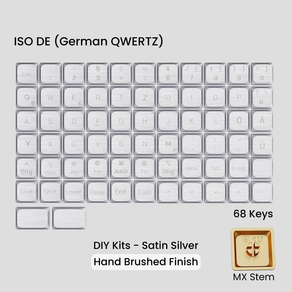 Awekeys Low Profile Metal Keycaps - Pre - Order - Mechboards