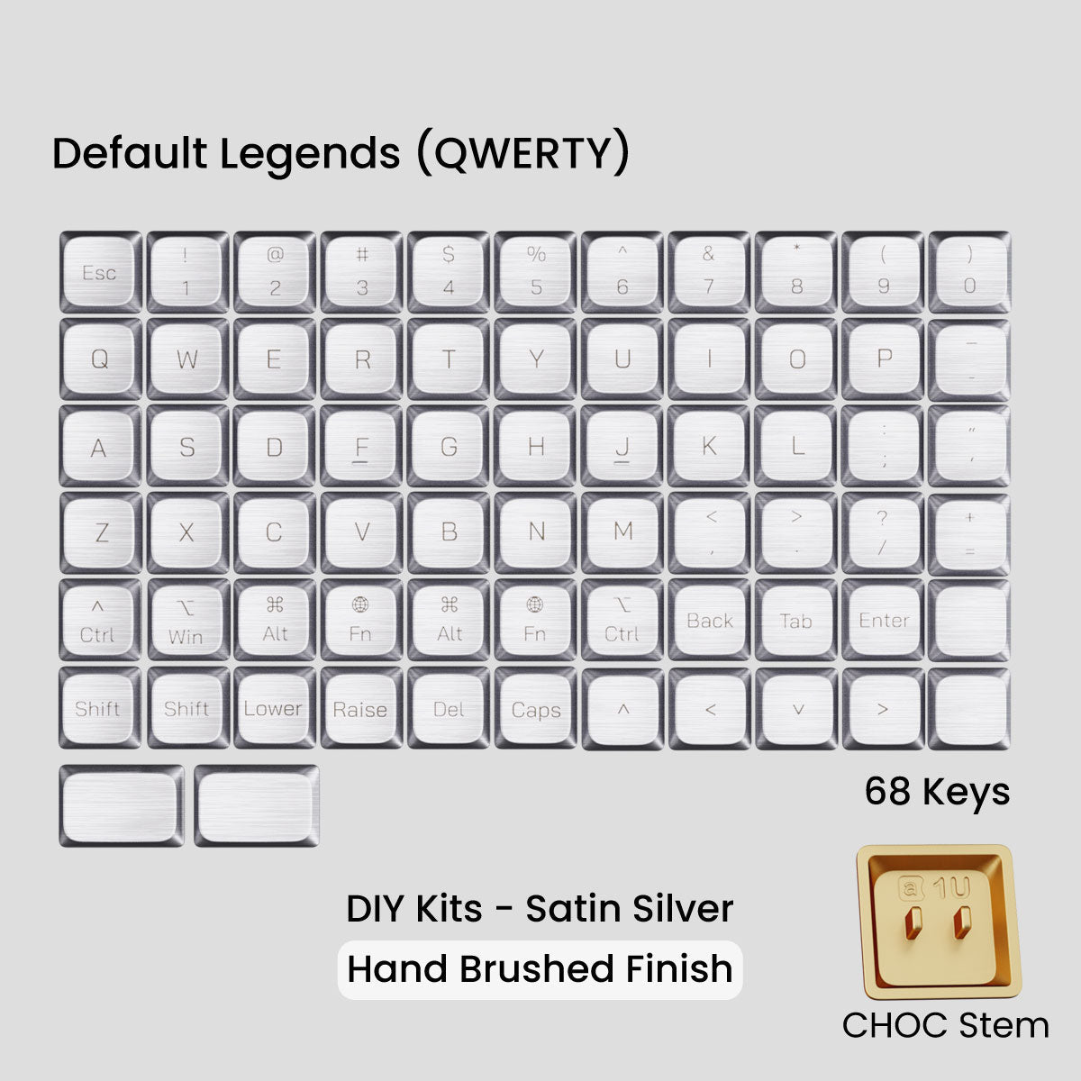 Awekeys Low Profile Metal Keycaps - Pre - Order - Mechboards