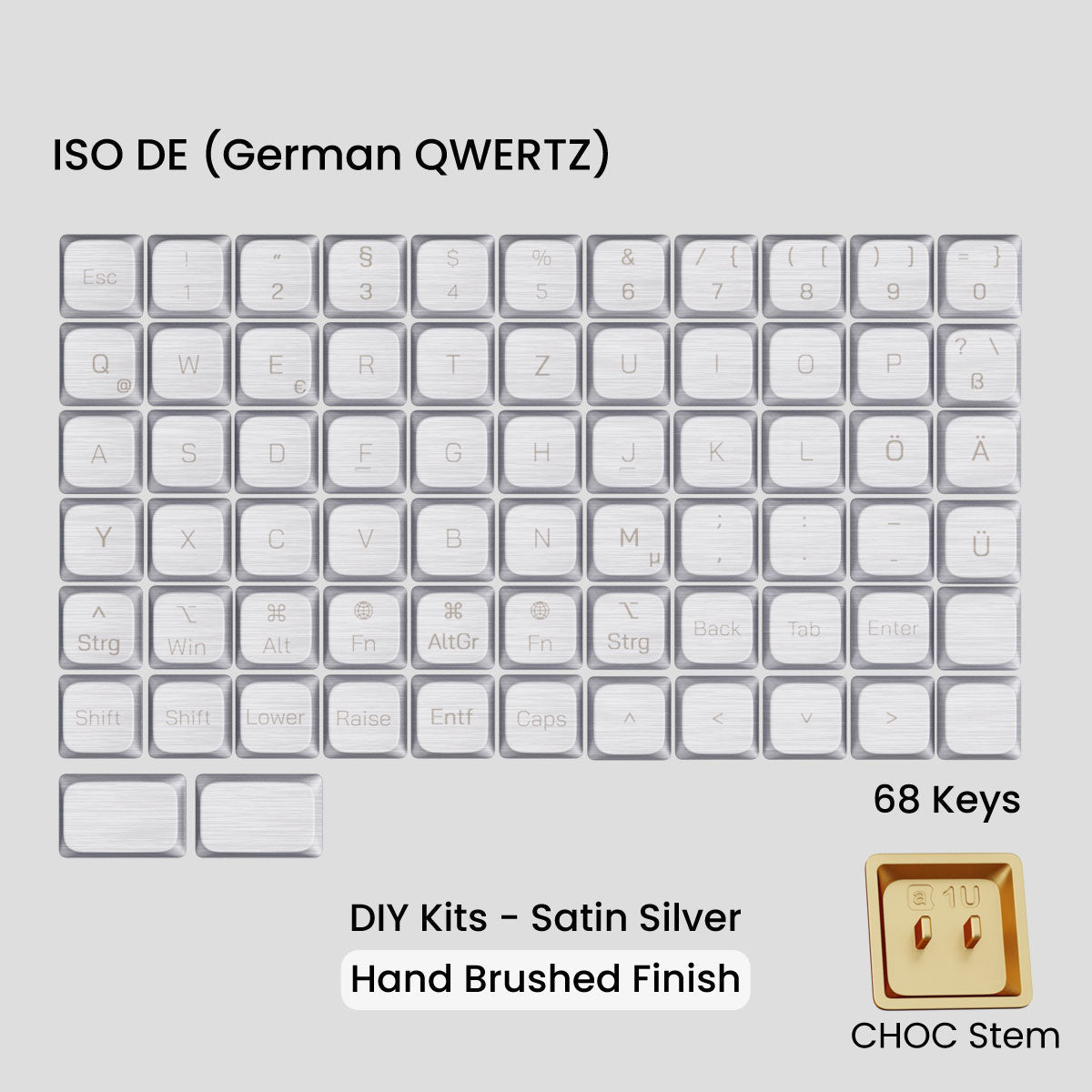 Awekeys Low Profile Metal Keycaps - Pre - Order - Mechboards